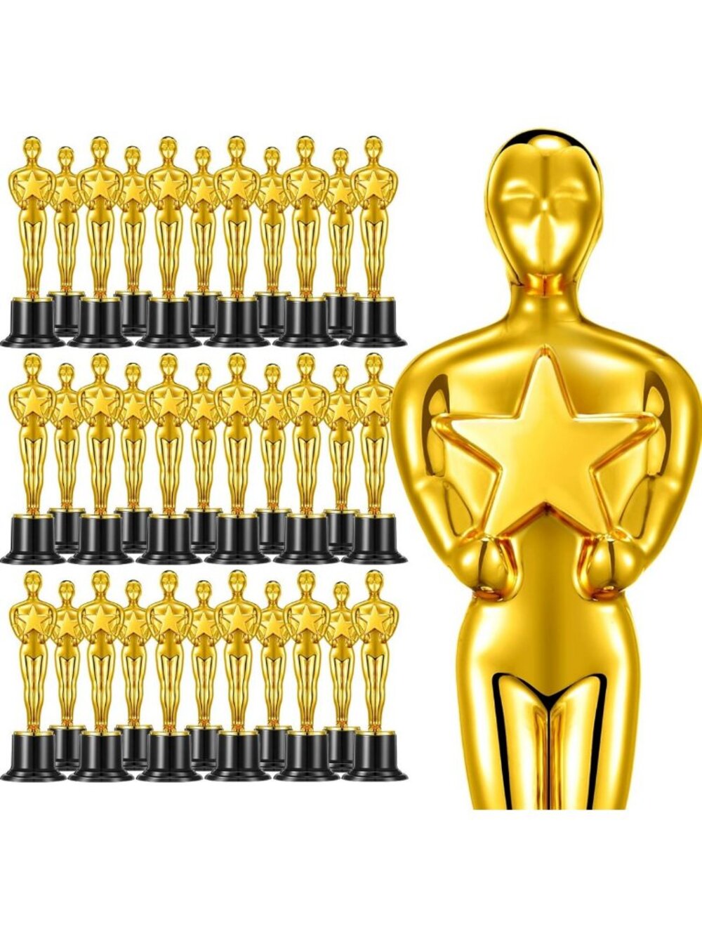 24 Pcs Mini Gold Trophies - Party Favors, Classroom Prizes & Awards for